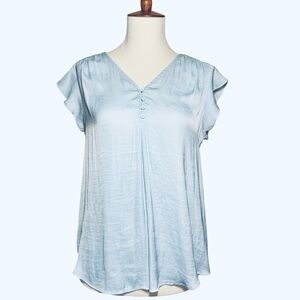Rachel Zoe Flutter Sleeve top Size S